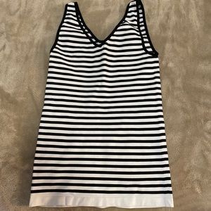 Black and white striped top